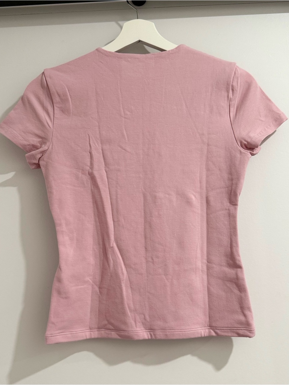 Abercrombie & Fitch Women's Slim Crewneck Tee in Light Pink - Picture 3 of 3